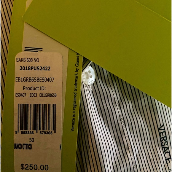 Versace shirt | Mens Small | palm tree print | Brand New - Picture 7 of 11